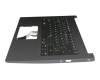 Clavier incl. topcase DE (allemand) noir/noir original pour Acer Aspire 5 (A514-52)