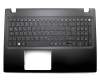 Clavier incl. topcase DE (allemand) noir/noir original pour Acer Aspire F15 (F5-571G)