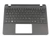 Clavier incl. topcase DE (allemand) noir/noir original pour Acer TravelMate B1 (TMB116-M)