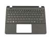 Clavier incl. topcase DE (allemand) noir/noir original pour Acer TravelMate B1 (TMB116-MP)