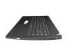 Clavier incl. topcase DE (allemand) noir/noir original pour Acer TravelMate P2 (TMP214-53)