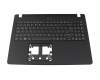 Clavier incl. topcase DE (allemand) noir/noir original pour Acer TravelMate P2 (TMP215-41)