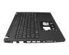 Clavier incl. topcase DE (allemand) noir/noir original pour Acer TravelMate P2 (TMP215-41)