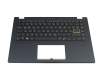 Clavier incl. topcase DE (allemand) noir/noir original pour Asus E410MA