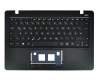 Clavier incl. topcase DE (allemand) noir/noir original pour Asus R202CA
