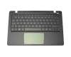 Clavier incl. topcase DE (allemand) noir/noir original pour Asus X200MA