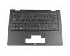 Clavier incl. topcase DE (allemand) noir/noir original pour Emdoor YS13G