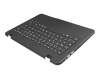 Clavier incl. topcase DE (allemand) noir/noir original pour Lenovo 100e Winbook (81CY)