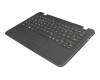 Clavier incl. topcase DE (allemand) noir/noir original pour Lenovo 100e Winbook (81CY)