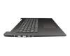 Clavier incl. topcase DE (allemand) noir/noir original pour Lenovo V17 G4 IRU (83A2)