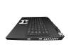 Clavier incl. topcase DE (allemand) noir/noir original pour MSI GP76 Leopard 10UE/10UG/10UH (MS-17K2)