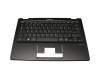 Clavier incl. topcase DE (allemand) noir/noir original pour Medion Akoya E2215T (NT16H)