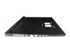 Clavier incl. topcase DE (allemand) noir/noir/transparent /gris avec rétro-éclairage original pour Asus ROG Strix Scar 18 G834JY