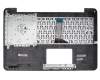 Clavier incl. topcase DE (allemand) noir/or original pour Asus F555LJ