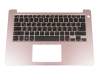 Clavier incl. topcase DE (allemand) noir/rose original pour Dell Inspiron 13 (5370)