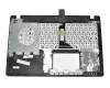 Clavier incl. topcase DE (allemand) noir/rouge original pour Asus R510C