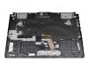Clavier incl. topcase DE (allemand) noir/transparent/noir avec rétro-éclairage original pour Asus TUF Gaming A17 FA706IU