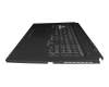 Clavier incl. topcase DE (allemand) noir/transparent/noir avec rétro-éclairage original pour Asus TUF Gaming A17 FA706IU
