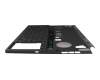 Clavier incl. topcase DE (allemand) noir/transparent/noir/rouge avec rétro-éclairage original pour Asus GX650RM