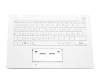 Clavier incl. topcase FR (français) blanc/blanc original pour Asus R202CA