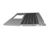 Clavier incl. topcase FR (français) gris/gris avec rétro-éclairage original pour Acer Spin 5 (SP513-55N)