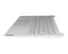 Clavier incl. topcase FR (français) gris/gris avec rétro-éclairage original pour Lenovo Yoga Slim 7 Pro 14IAP7 (82SV)