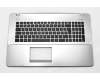 Clavier incl. topcase FR (français) noir/argent original pour Asus F750LB