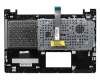 Clavier incl. topcase FR (français) noir/argent original pour Asus VivoBook S550CA