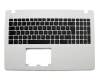 Clavier incl. topcase FR (français) noir/blanc original pour Asus F550VB