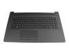 Clavier incl. topcase FR (français) noir/noir (PTP/avec DVD) original pour Toshiba Satellite S50W-C