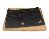 Clavier incl. topcase FR (français) noir/noir avec rétro-éclairage et mouse stick original pour Lenovo ThinkPad E15 Gen 2 (20TD/20TE)