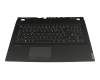 Clavier incl. topcase FR (français) noir/noir avec rétro-éclairage original pour Lenovo Legion Y540-17IRH-PG0 (81T3)