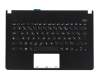 Clavier incl. topcase FR (français) noir/noir original pour Asus X301A
