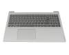 Clavier incl. topcase GR (grecque) gris foncé/gris original pour Lenovo IdeaPad S145-15IGM (81MX)