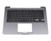 Clavier incl. topcase GR (grecque) noir/argent/noir original pour Asus E406SA