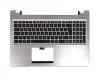 Clavier incl. topcase GR (grecque) noir/argent original pour Asus S56CM