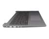 Clavier incl. topcase HU (hongrois) noir/gris avec rétro-éclairage original pour Lenovo IdeaPad 3-15ALC6 (82KU)