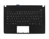 Clavier incl. topcase IT (italien) noir/noir original pour Asus X301A