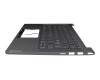 Clavier incl. topcase ND (nordique) gris/gris avec rétro-éclairage original pour Lenovo Yoga Slim 7-14ARE05 (82A2)