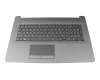 Clavier incl. topcase SF (suisse-francais) noir/noir (avec TP/DVD, structure de surface « noir brossé ») original pour HP 17-ca1000