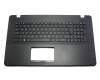 Clavier incl. topcase SF (suisse-francais) noir/noir original pour Asus X751LDV