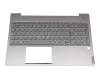 Clavier incl. topcase SP (espagnol) gris/gris avec rétro-éclairage original pour Toshiba Satellite S50W-C