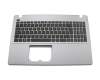 Clavier incl. topcase SP (espagnol) noir/gris original pour Asus R510CC