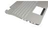 Clavier incl. topcase UA (ukrainien) argent/argent avec rétro-éclairage original pour Asus N551JM