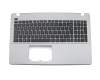 Clavier incl. topcase UK (anglais) noir/gris original pour Asus X550LC