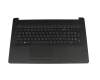 Clavier incl. topcase UK (anglais) noir/noir (Pour DVD, structure de surface \"noir brossé\") original pour HP 17-by2000