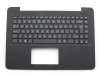 Clavier incl. topcase UK (anglais) noir/noir original pour Asus X455LD