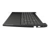 Clavier incl. topcase US (anglais) gris/noir original pour Lenovo V15 G2 IJL (82QY)