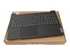 Clavier incl. topcase US (anglais) gris/noir original pour Lenovo V15 G2 IJL (82QY)