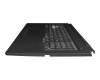 Clavier incl. topcase US (anglais) moir/blanc/noir avec rétro-éclairage original pour Asus TUF A17 FA706II